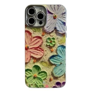 3D Flower case with lens glitter