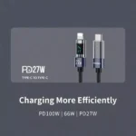 Recci Crystal Fast charging Type-C to Lightning Cable 27W  1.2m