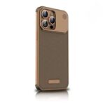 Premium Leather Hollowed-Out Design Case with Aluminum Back Without Frame