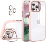 Transparent colourful frameless case with camera lens protection