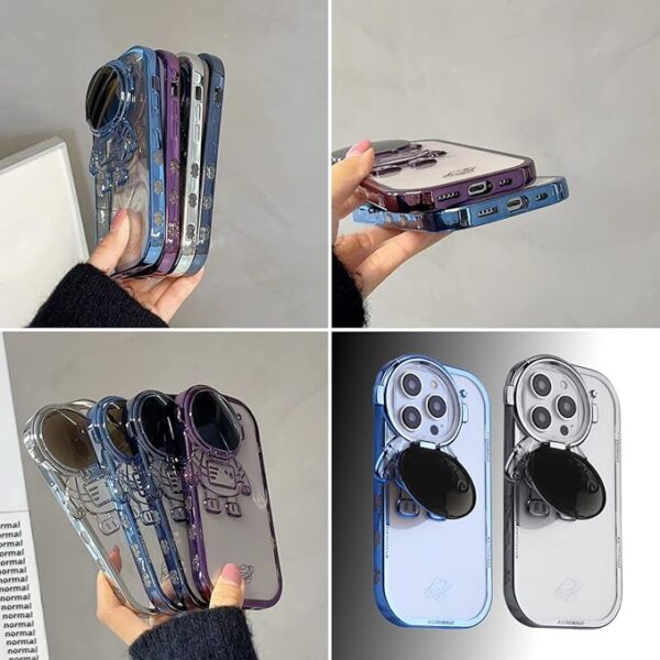 Astronaut TPU Phone Case with Foldable Camera Protection