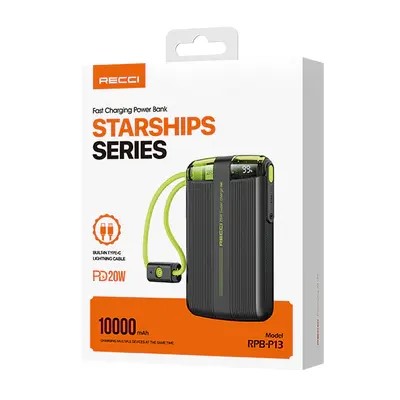 Recci Starships Power Bank Fast Charging 10000mAh