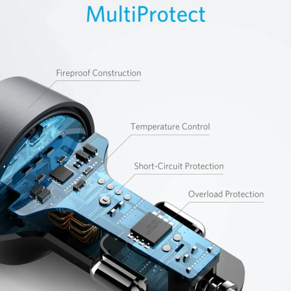 PowerDrive A2732 PD+ 2 35W (20W PD+15W) USB C Car Charger