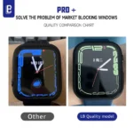 LanBi 3D Curved Tempered Glass Screen Protector Film Full Cover Case For Apple Watch