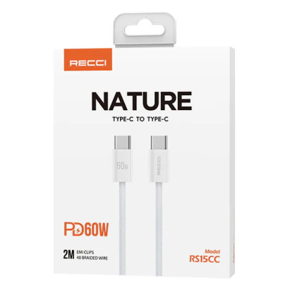 Recci Nature Dual Type-C Cable PD 60W