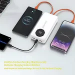 Caza Power Bank Fast Charging Dual Cables with Digital Display 10000mAh  22.5W
