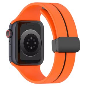 Soft Sport Silicone Magnetic Buckle Band For Apple Watch