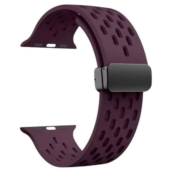Magnetic silicone bands breathable hole compatible watch