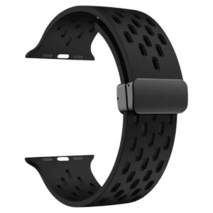 Magnetic silicone bands breathable hole compatible watch