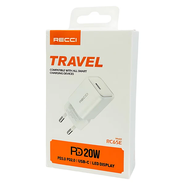 Recci  Fast Charging Travel Charger 20W