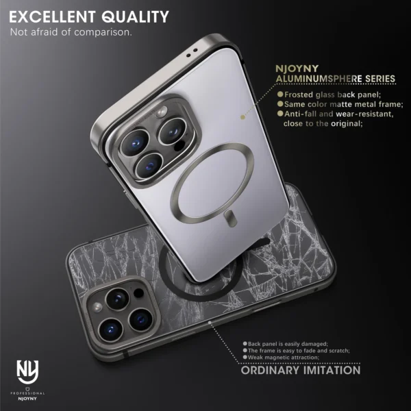 Aluminum Alloy Metal Bezel Magsafe Case