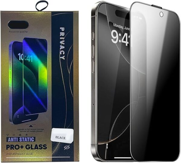 VWK Privacy Anti Static Tempered Pro Glass Screen Protector for Apple iphone