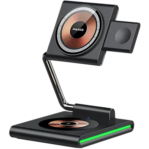 Maxco 3 In 1 Foldable Wireless Charger 15W