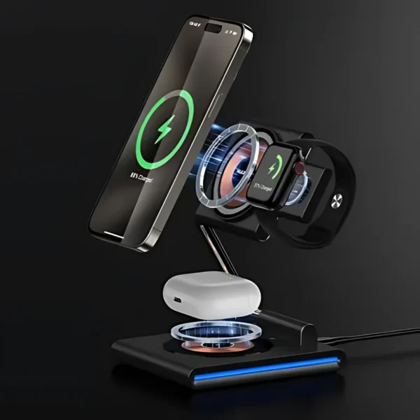 Maxco 3 In 1 Foldable Wireless Charger 15W