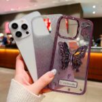 foldable butterfly stand case with removable glittery sheet