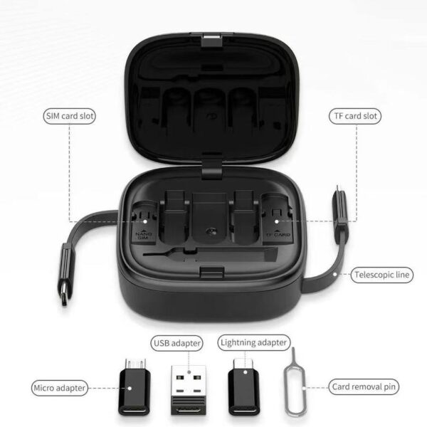 Recci 5 In 1 PD65W Charger Retractable Multi-port Adaptor