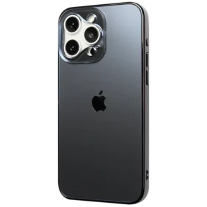 Electroplated Matte Acrylic Lens Design Tempered Glass Case