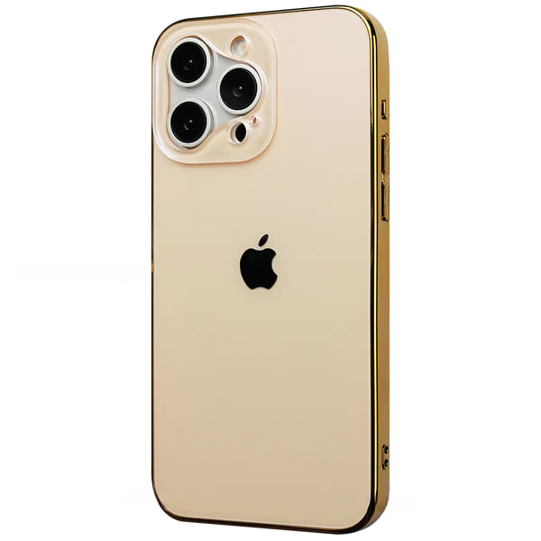 Electroplated Matte Acrylic Lens Design Tempered Glass Case