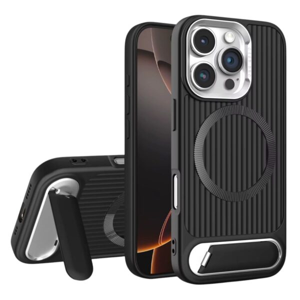 Magnetic TPU Phone case with Folding Bracket Stand Wireless Charging Phone Cases