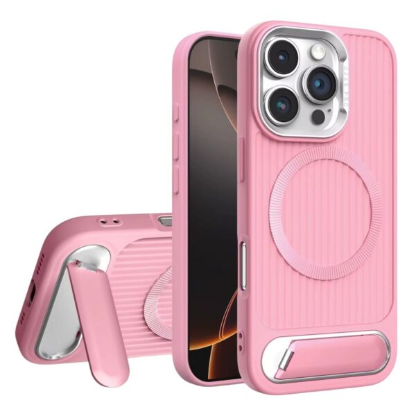 Magnetic TPU Phone case with Folding Bracket Stand Wireless Charging Phone Cases