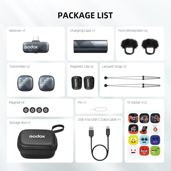 Godox Cube-SL Kit2 Wireless Lavalier for Type C