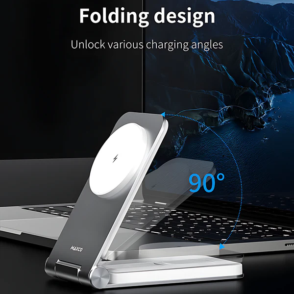 Maxco 3 In 1 Foldable Wireless Charger 15W