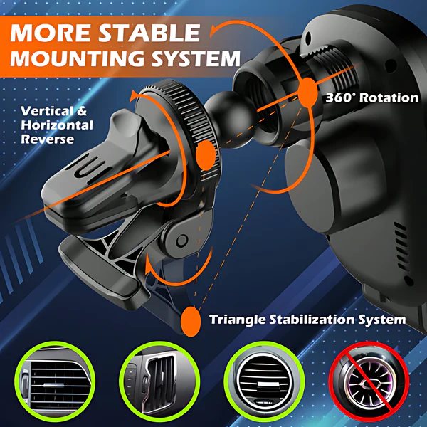 Maxco 360° Wireless Charging Car Holder 15W
