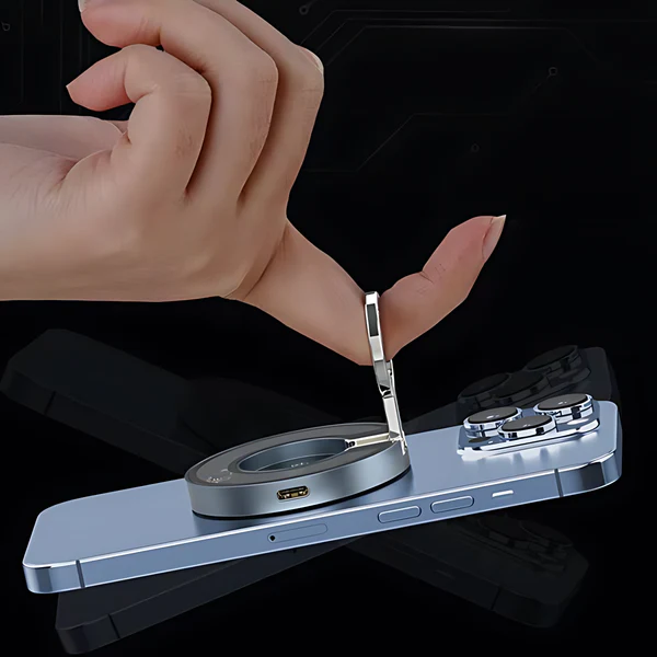 Maxco 2-in-1 Magnetic Ring Bracket Wireless Charger 15W