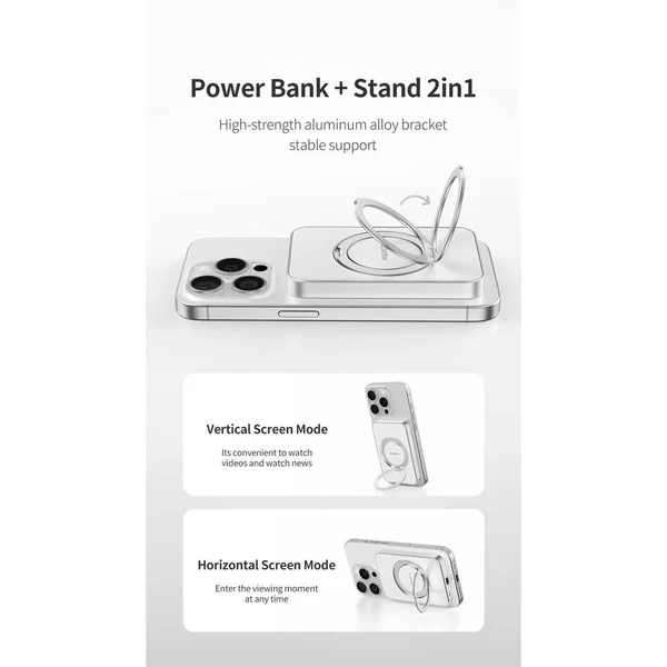 MAXCO Excellence Series Magnetic Power Bank 10000mAh/15W Wireless 18W Type-C Fast Charging