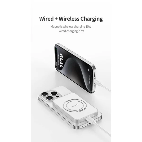 MAXCO Excellence Series Magnetic Power Bank 10000mAh/15W Wireless 18W Type-C Fast Charging