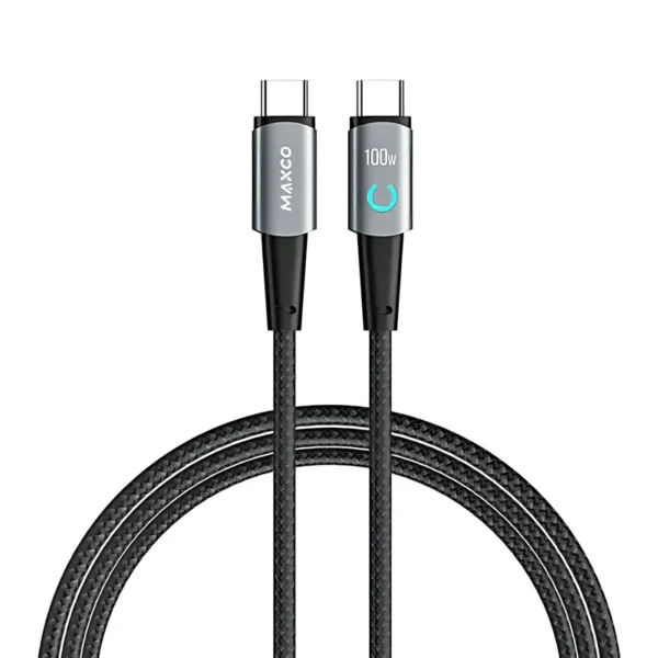 Maxco Braided Cable Type-C to Type-C with Light Display 100W  1.2m