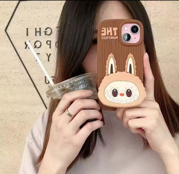 Cartoon Mirror Stand Labubu Silicone