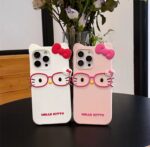 Cute Cartoon Glasses Kitty Silicone Case