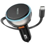 Recci 81W Car Charger with Built-in Type-C Cable