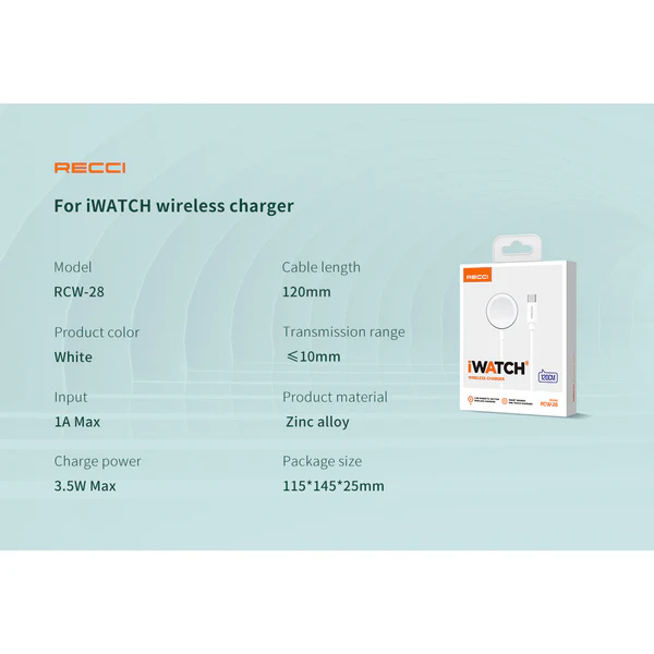 Recci iWatch Wireless Charger 1.2m