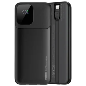 Recci Power Bank 10000mAh 22.5W with Built-In Cables Fast Charging
