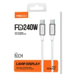 Recci 240W Fast Charging Cable with Lamp Display