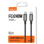 Recci 240W Fast Charging Cable with Lamp Display