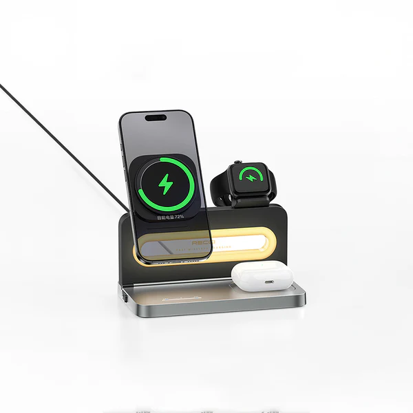 Recci 4-in-1 Wireless Charging Stand with Ambient Light