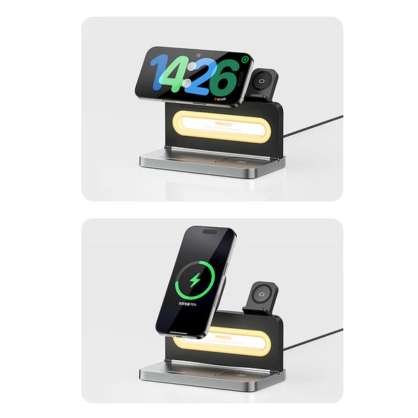 Recci 4-in-1 Wireless Charging Stand with Ambient Light