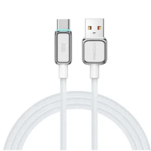Recci 100W Fast Charging USB-A to Type-C Cable with Lamp Display