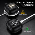 Carbon Fiber Skin Metal Skull Latch Switch AirPods Case