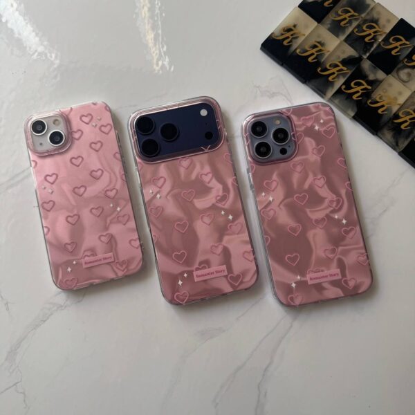 Water Ripple Holographic Hearts Iphone Case