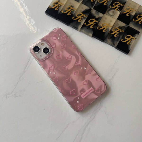 Water Ripple Holographic Hearts Iphone Case
