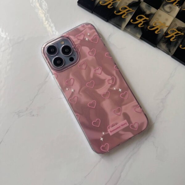 Water Ripple Holographic Hearts Iphone Case